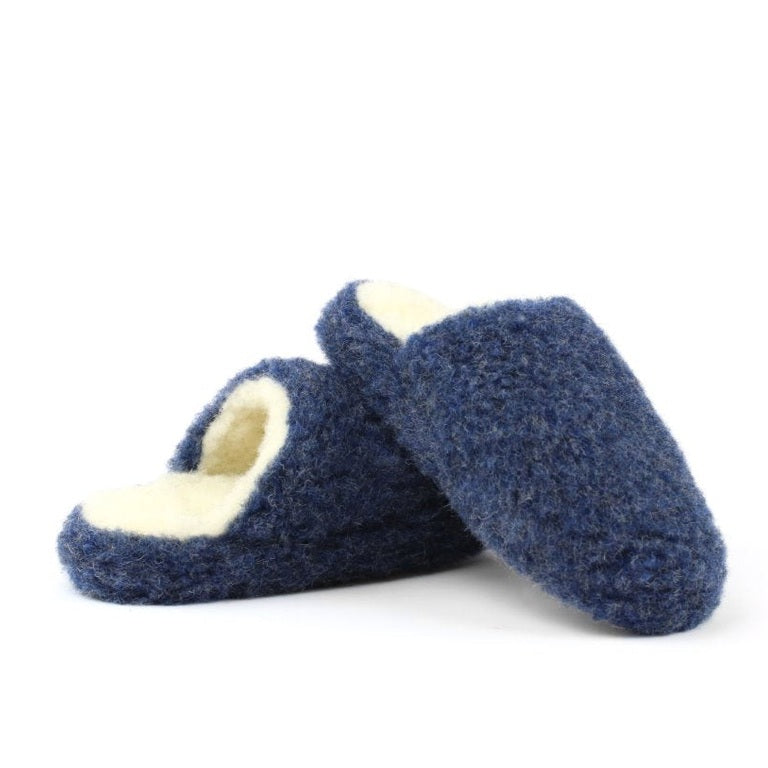 Yoko Wool Mule Dark Blue