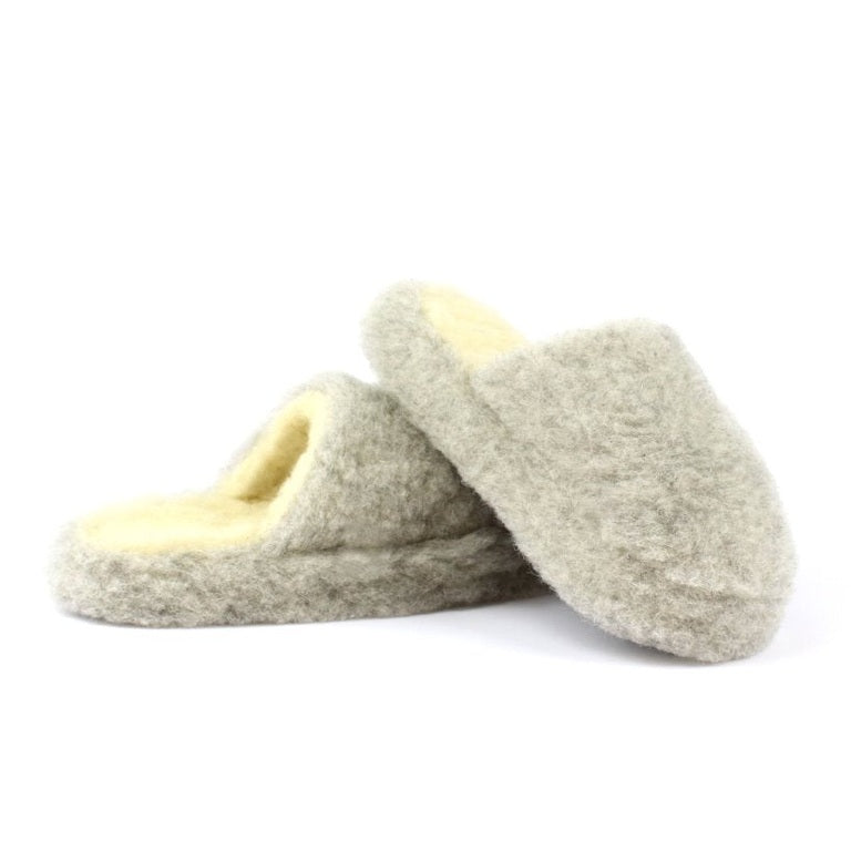 Yoko Wool Mule Light Grey