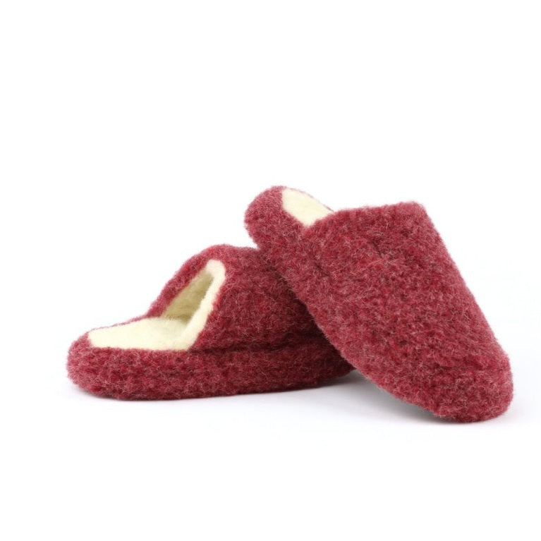 Yoko Wool Mule Dark Red