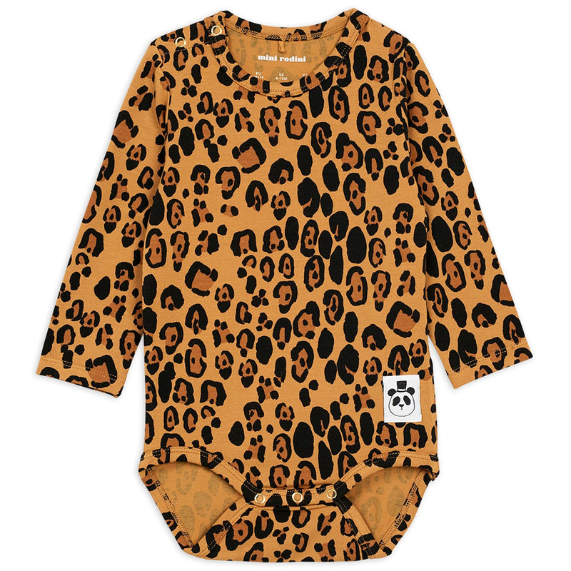 Mini Rodini Baby Basic Leopard Ls Body