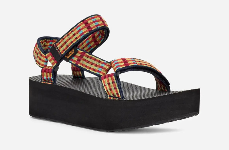 Teva Flatform Universal Sandalen Modern Check Lemon Drop