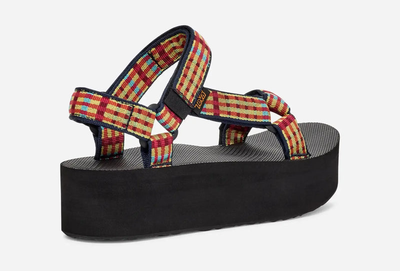Teva Flatform Universal Sandalen Modern Check Lemon Drop