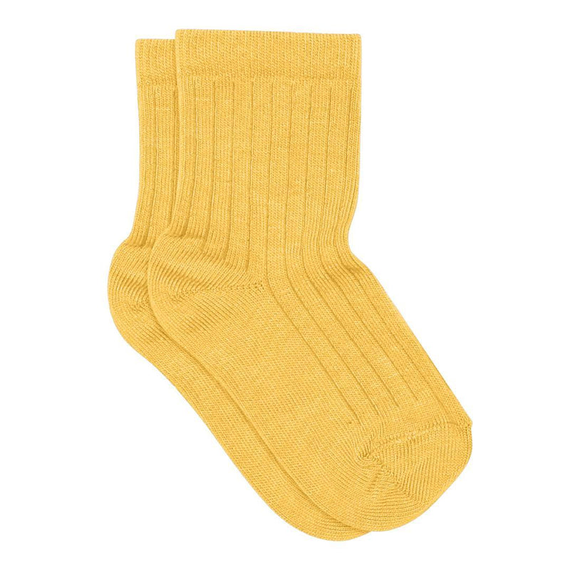 Mp Denmark Cotton Rib Socks Misted Yellow 1220