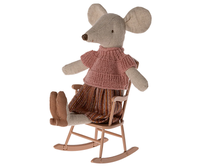Maileg Rocking Chair, Mouse Dark Powder