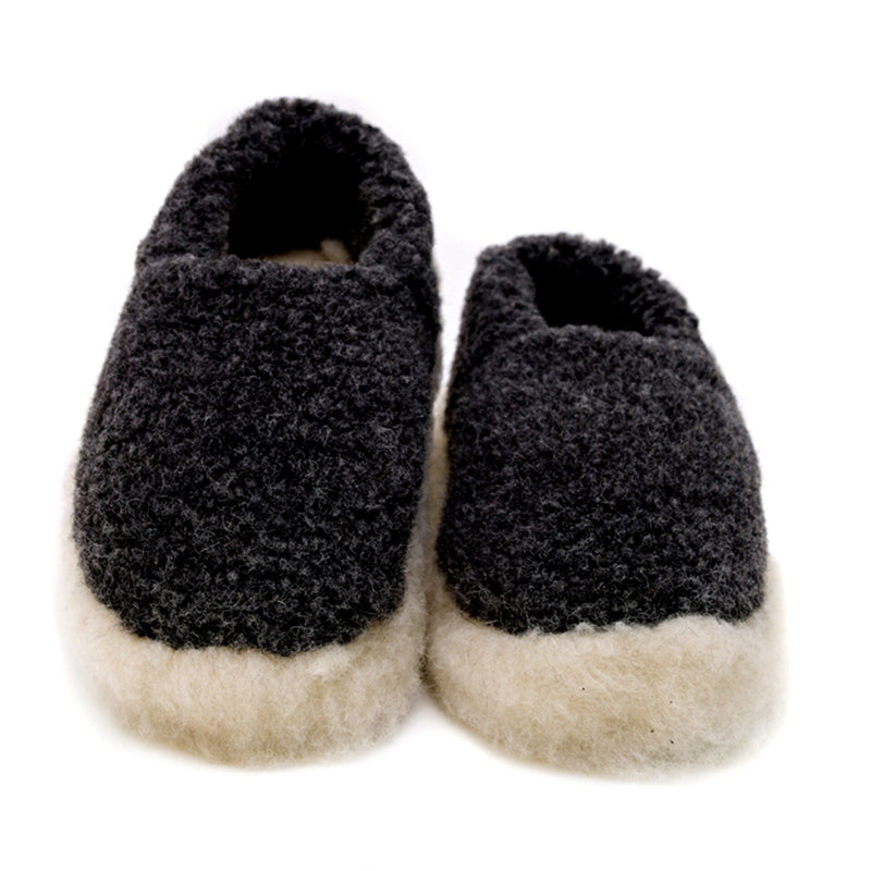 Yoko Wool Full Kids Slippers Black