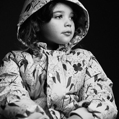 Mini Rodini Alpine Flowers Top Hooded Puffer