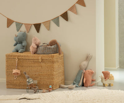 Maileg Hippo With Skirt Small Soft Rose
