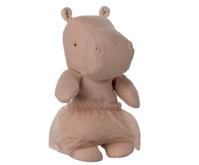 Maileg Hippo With Skirt Small Soft Rose