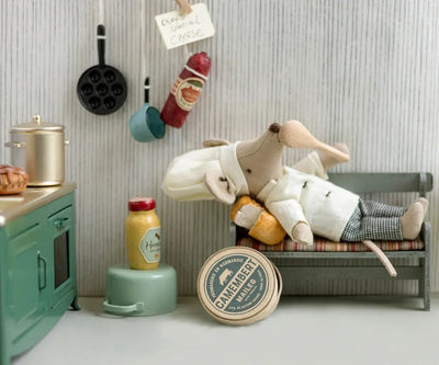 Maileg Chef Mouse W. Soup Pot And Spoon, Big Brother