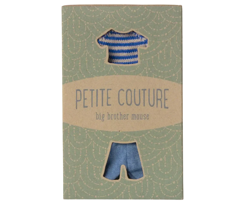 Maileg Knitted Sweater And Pants Big Brother Mouse