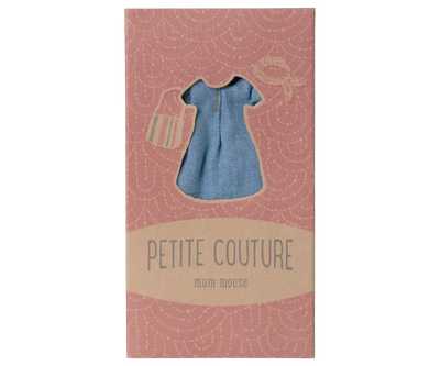 Maileg Denim Dress And Bag Mum Mouse