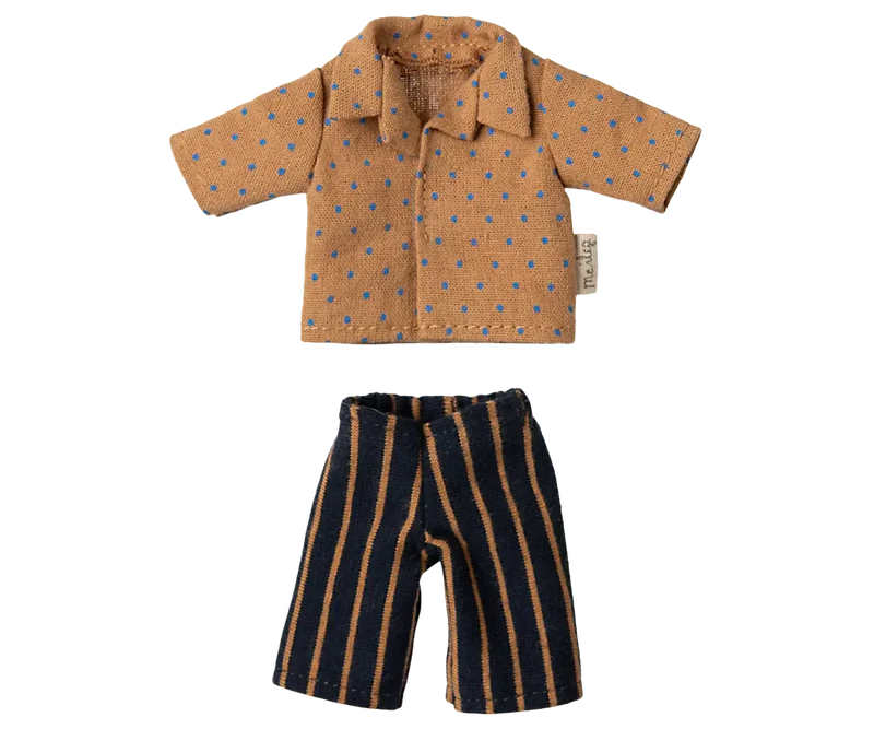 Maileg Shirt And Striped Pants Dad Mouse