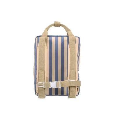 Sticky Lemon backpack Medium Wonders Envelope Stripes Blue Whale / Sandy Yellow