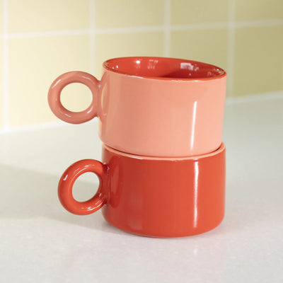 &Klevering Mug Chiquito Red (Set Of 2)