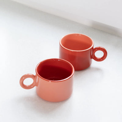 &Klevering Mug Chiquito Red (Set Of 2)