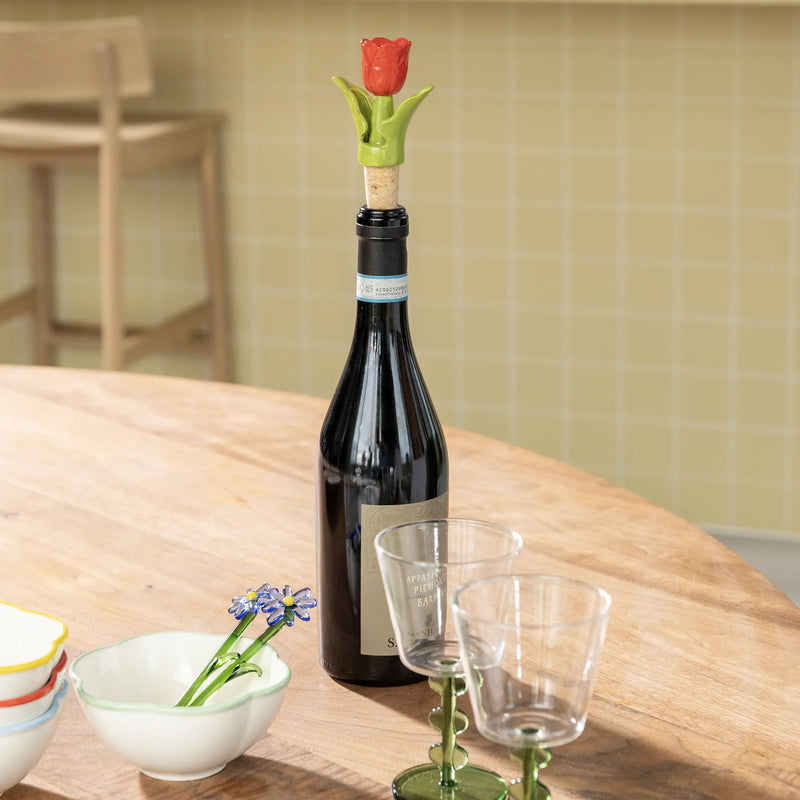 &Klevering Bottle Stopper Tulip Red
