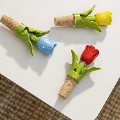 &Klevering Bottle Stopper Tulip Red