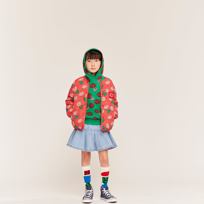 Wynken Dancing Dahlia Hoodie Python Green