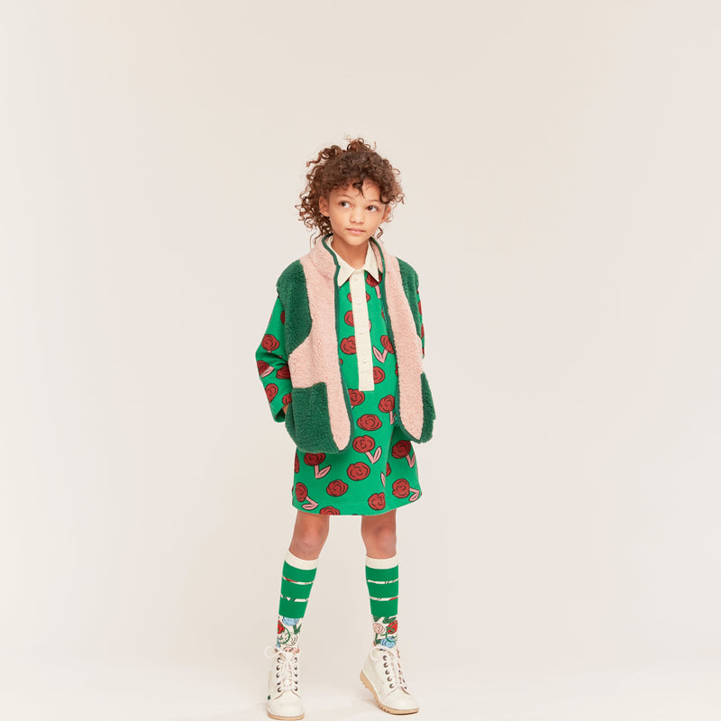 Wynken Dancing Dahlia Dress Python Green