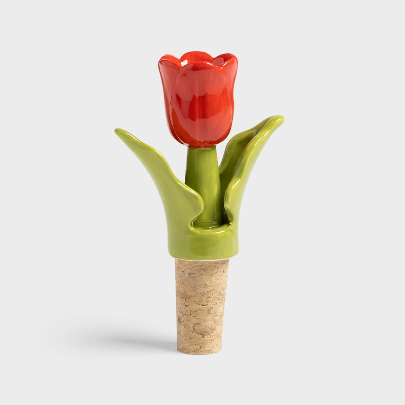 &Klevering Bottle Stopper Tulip Red