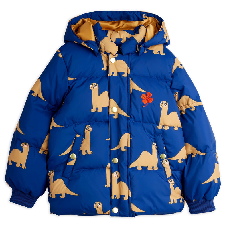 Mini Rodini Baby Dino Aop Hooded Puffer