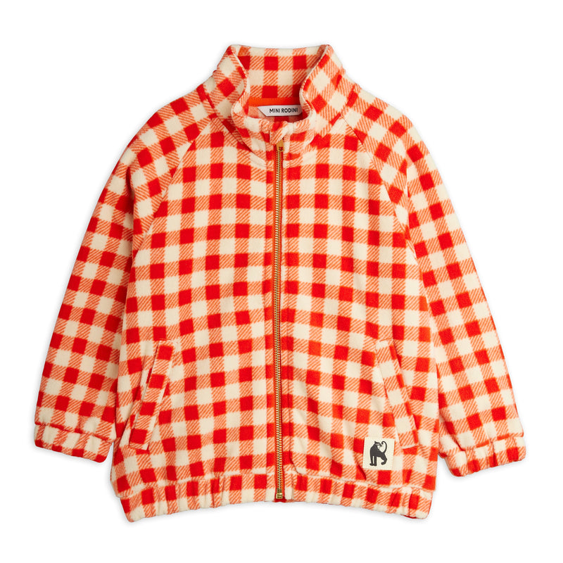 Mini Rodini Gingam Aop Fleece Jacket
