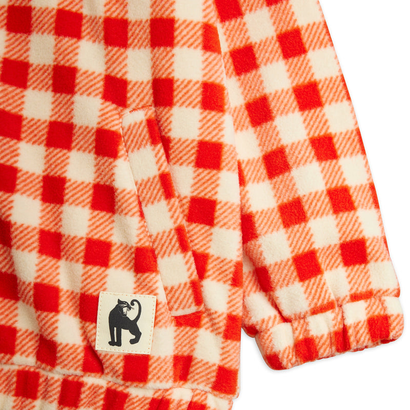 Mini Rodini Gingam Aop Fleece Jacket