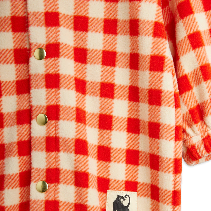 Mini Rodini Baby Gingham Aop Fleece Overall