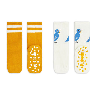 Mini Rodini Baby Bird 2-pack Anti-slip Socks