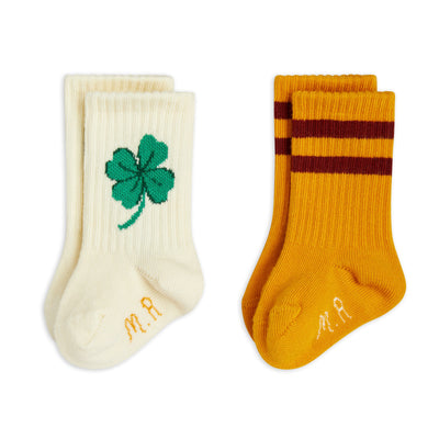 Mini Rodini Baby Clover 2-Pack Baby Socks