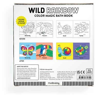 Mudpuppy Bath Book Wild Rainbow
