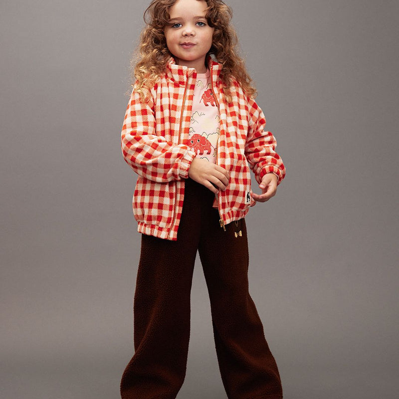 Mini Rodini Gingam Aop Fleece Jacket