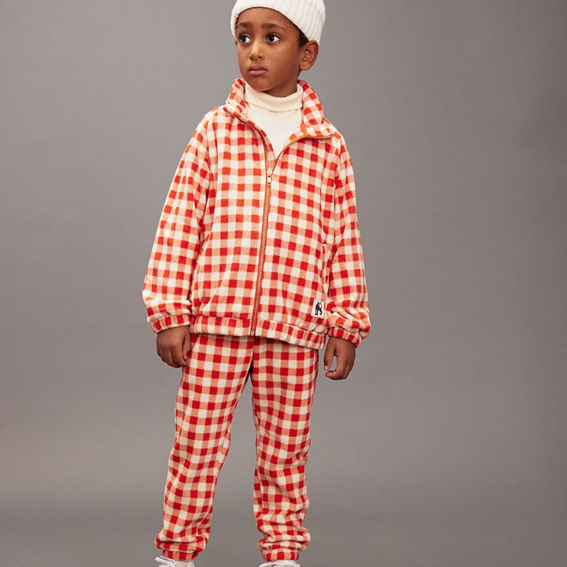 Mini Rodini Gingam Aop Fleece Jacket