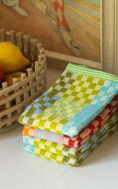 Foekje Fleur Tea Towel #57B Checkered Check