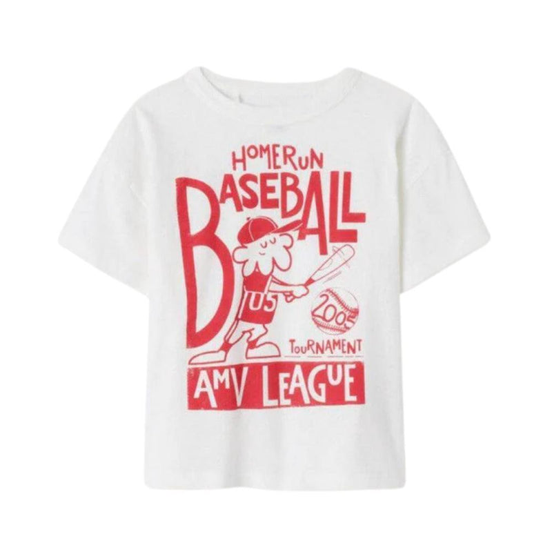American Vintage Kids Gamipy T-shirt Blanc Baseball