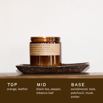 P.F. Candle Co Kaars Soyawax Teakwood & Tobacco