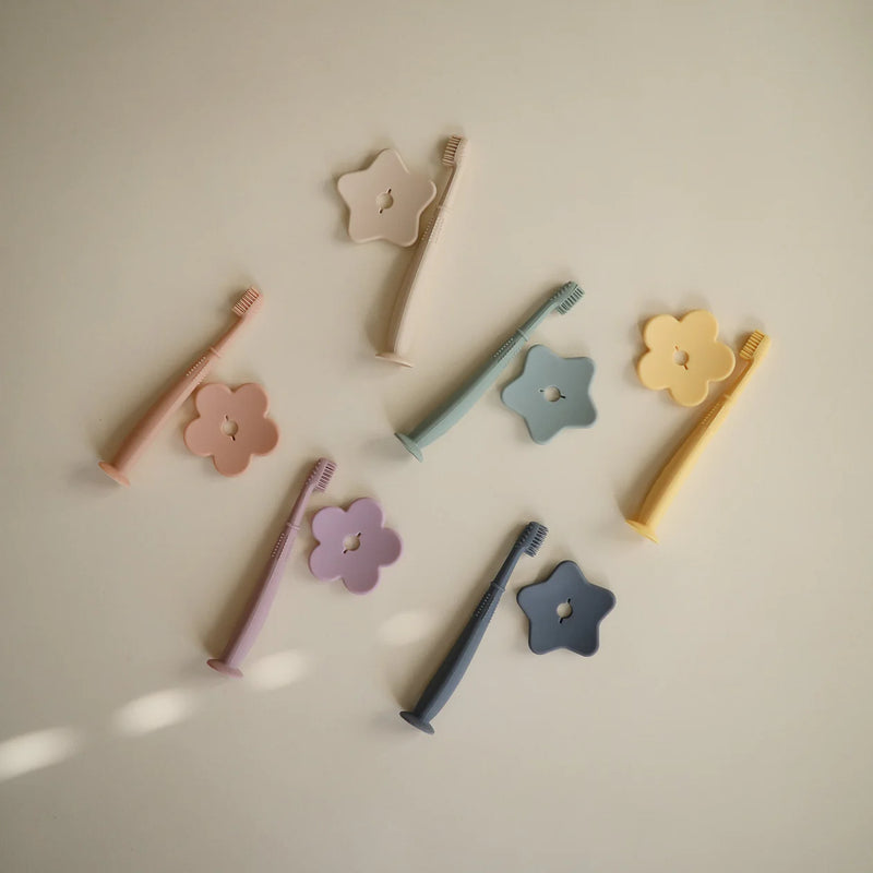 Mushie Training Toothbrush Flower Shifting Sand