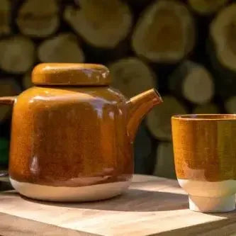 Kinta Theepot Rutunda Cer Sand Clay Pumpkin (1250ml)