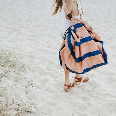 Playandgo Opbergzak / Speelmat Mokka Stripes Outdoor