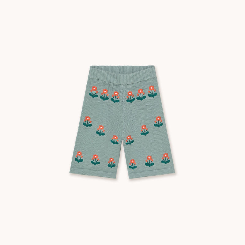 Tiny Cottons Flowers Baby Knitted Pant Sage