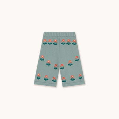 Tiny Cottons Flowers Baby Knitted Pant Sage