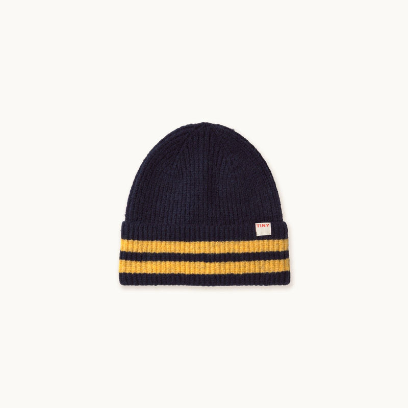 Tiny Cottons Stripes Beanie Navy