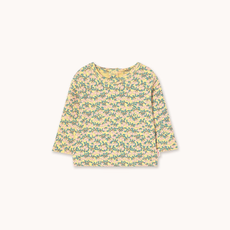 Tiny Cottons Mini Apples aop Rib Baby Tee Mellow Yellow