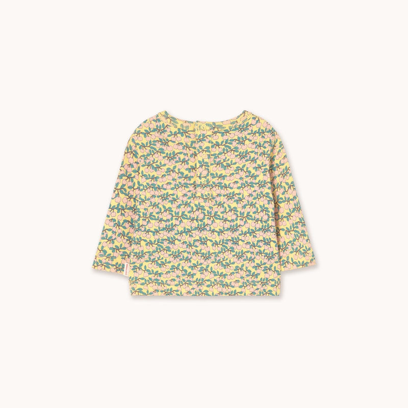 Tiny Cottons Mini Apples aop Rib Baby Tee Mellow Yellow