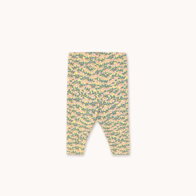 Tiny Cottons Mini Apples aop Rib Baby Pant Mellow Yellow