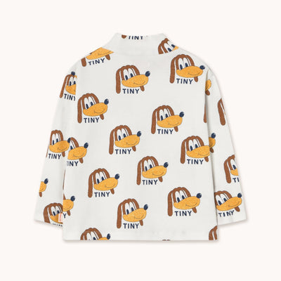 Tiny Cottons Dogs Rib Mockneck Off-White
