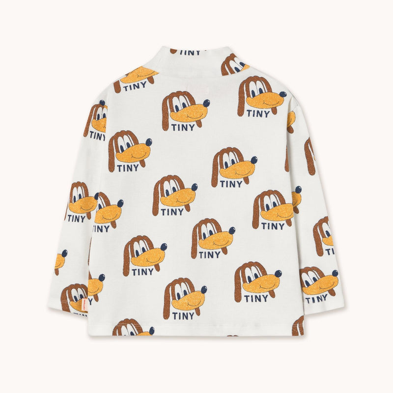 Tiny Cottons Dogs Rib Mockneck Off-White