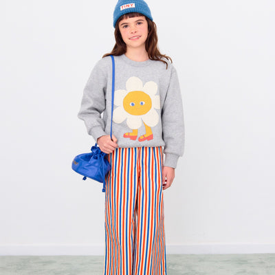 Tiny Cottons Flower Graphic Sweatshirt Grey Heather