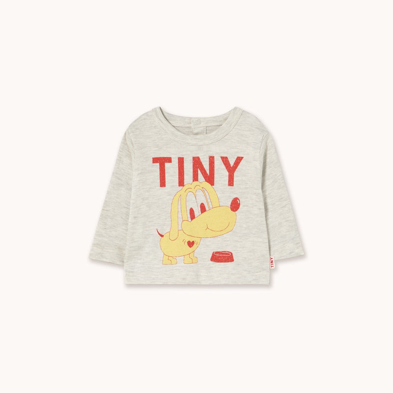 Tiny Cottons Puppy Graphic Baby Tee Light Cream Heather