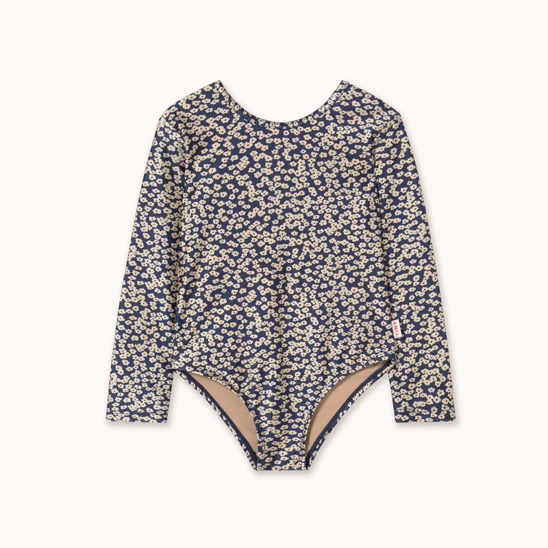 Tiny Cottons Small Flowers Shiny Body Navy